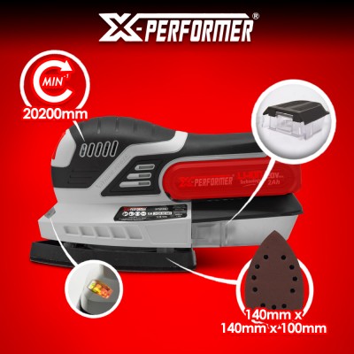 Ponceuse triangulaire 20V max avec batterie 2Ah ? X PERFORMER