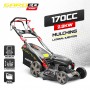 Tondeuse thermique autotractée 170.1cc - 50.8cm livrée avec 2 lames + mulching et éjection latérale - Gardeo Pro