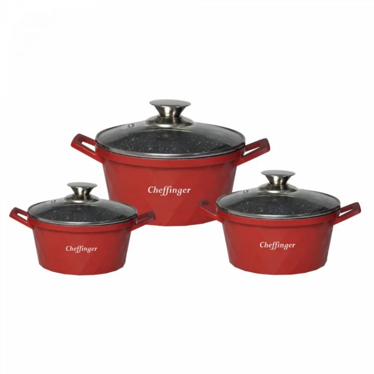 Cheffinger CF-DIAC03: Set De 6 Casseroles En Forme De Diamant - 20cm