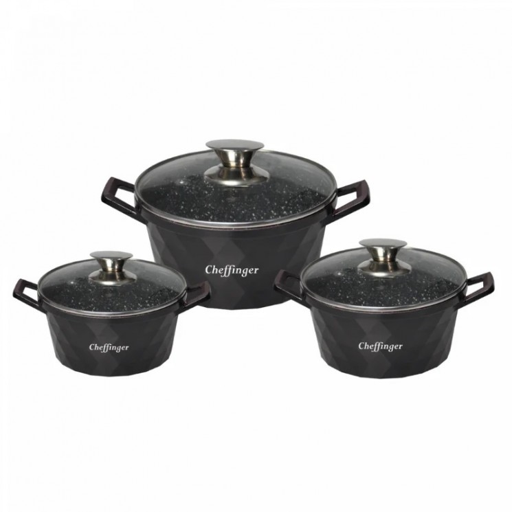 Cheffinger CF-DIAC03: Set De 6 Casseroles En Forme De Diamant - 20cm