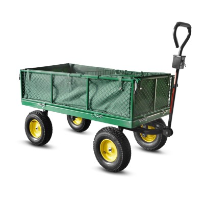 Chariot de jardin en acier avec bâche amovible  138x62x68CM