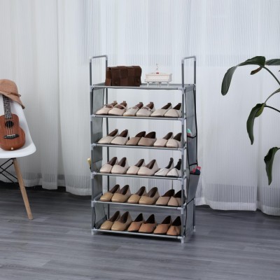 Herzberg HG-03329: Étagère à Chaussures à 6 Niveaux (47 x 100cm) - Noir