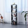 Herzberg Etagère et rack de rangement polyvalent à 5 niveaux - 42x153cm Noire