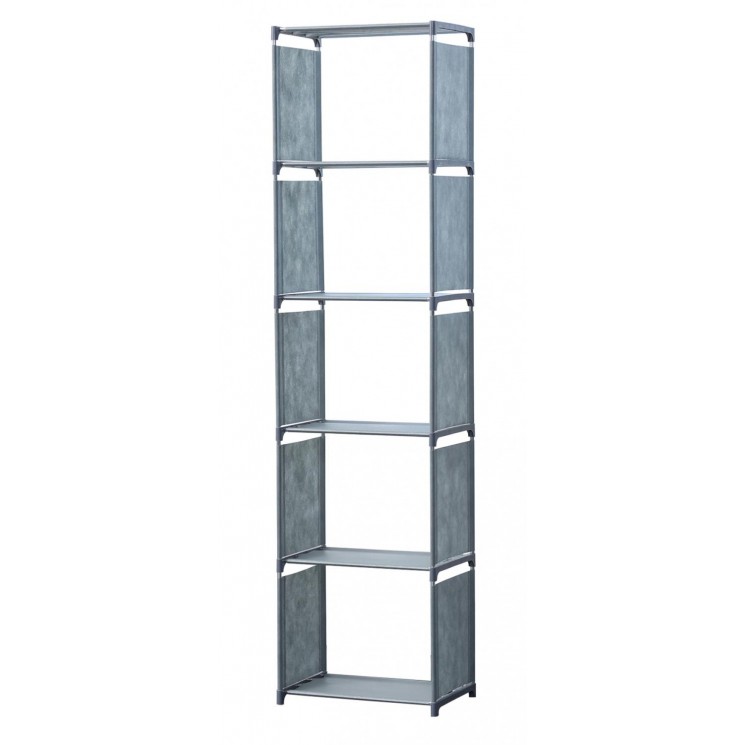 Herzberg Etagère et rack de rangement polyvalent à 5 niveaux - 42x153cm Gris