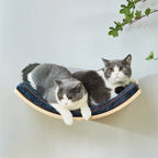 Large Curved Cat Shelf - Wall-Mounted Cat Beds