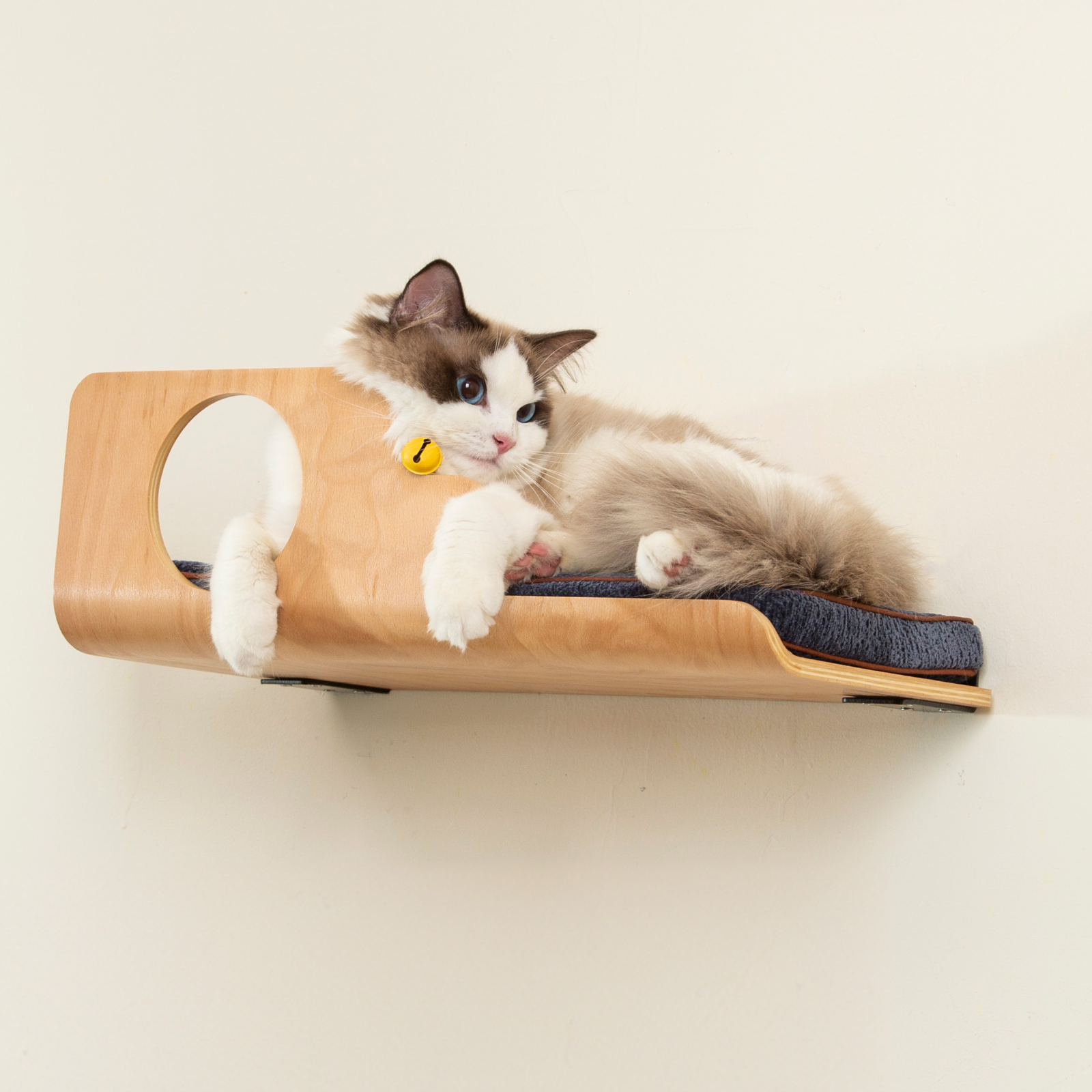 Hole Cat Wall Shelf