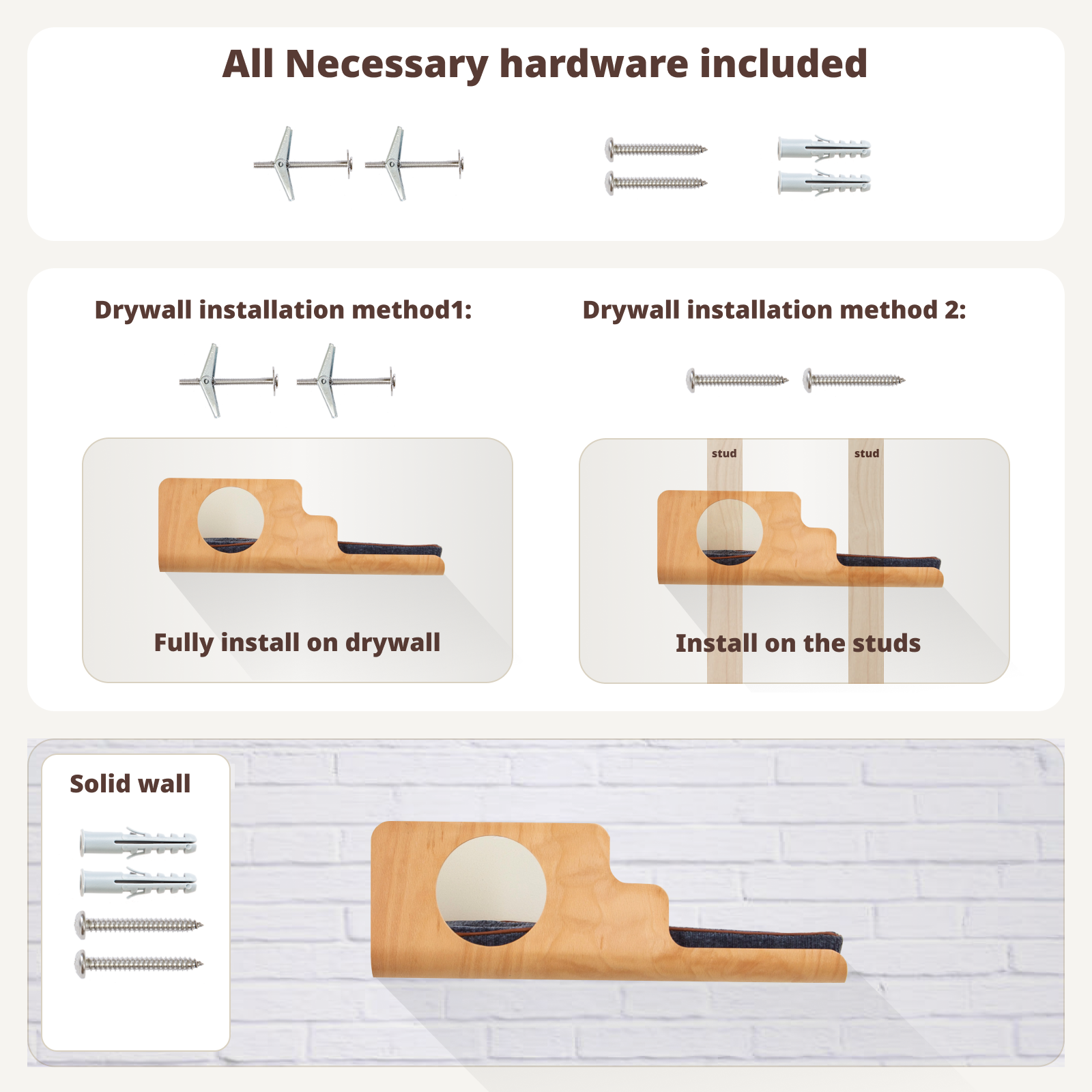 Hole Cat Wall Shelf