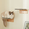 2 Set Cat Wall Steps - Wooden Cat Climbing Shelves