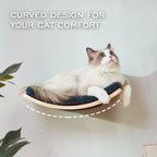 Medium Curved Cat Shelf - Wall-Mounted Cat Beds