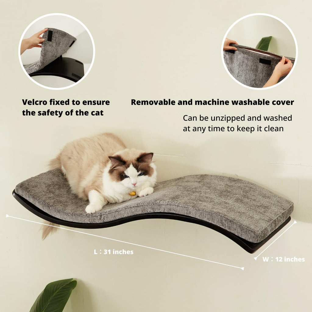 Wave Cat Shelf - Modern Cat Wall Furniture
