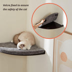 Corner Cat Shelf with Comfortable Cat Pad