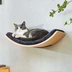 Large Curved Cat Shelf - Wall-Mounted Cat Beds